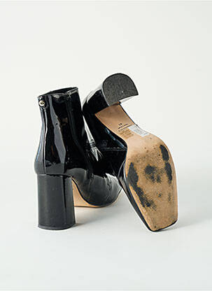 Bottines/boots matière lisse talon de 7 à 9cm noir COSMOPARIS femme