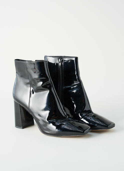 Bottines/boots matière lisse talon de 7 à 9cm noir COSMOPARIS femme