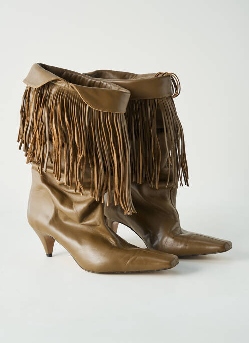 Bottes marron MANGO pour femme