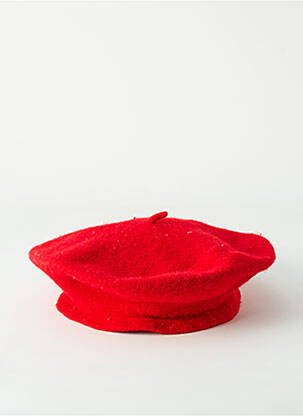 Bonnet forme béret rouge SANS MARQUE femme