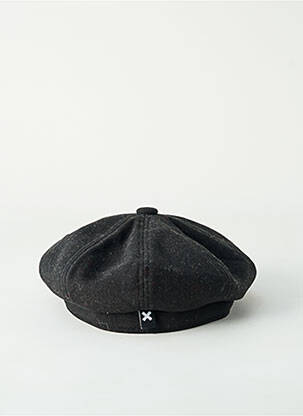Bonnet forme béret noir COLLUSION femme