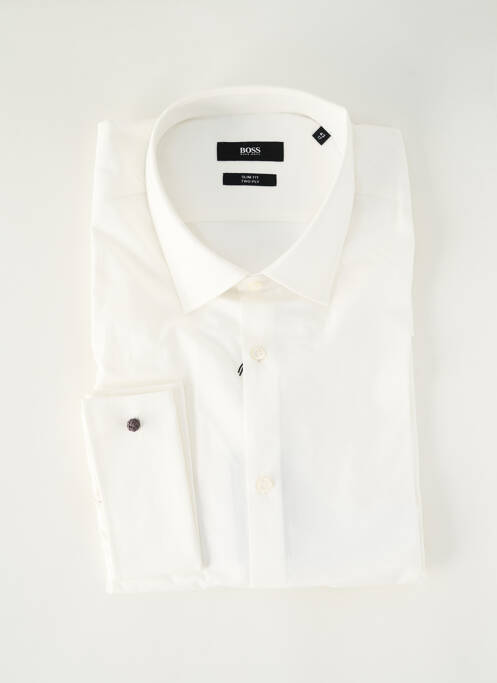 Chemise manches longues blanc HUGO BOSS pour homme