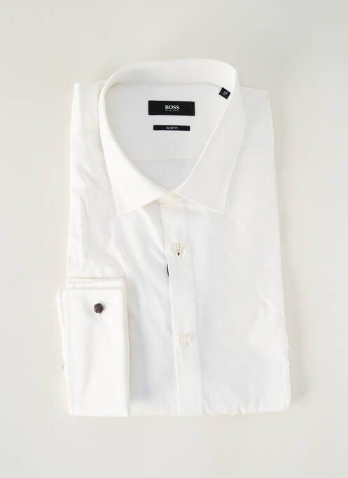 Chemise manches longues blanc HUGO BOSS pour homme