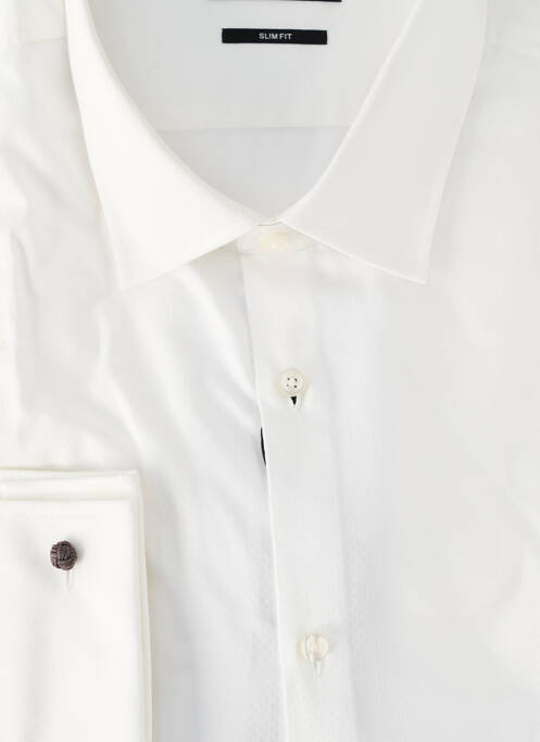 Chemise manches longues blanc HUGO BOSS pour homme