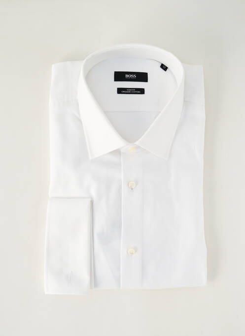 Chemise manches longues blanc HUGO BOSS pour homme