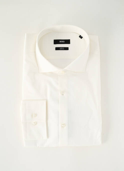 Chemise manches longues blanc HUGO BOSS pour homme