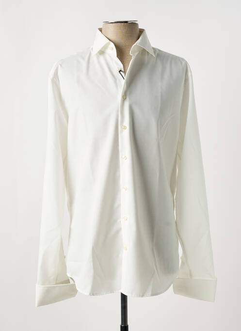 Chemise manches longues blanc SEIDEN STICKER pour homme