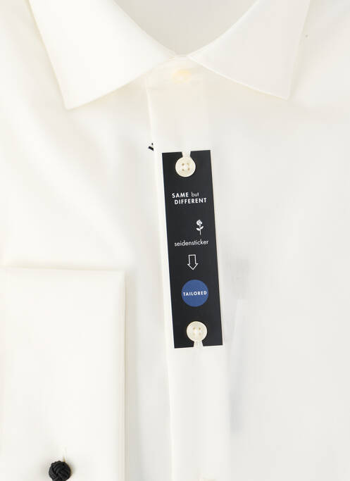Chemise manches longues blanc SEIDEN STICKER pour homme