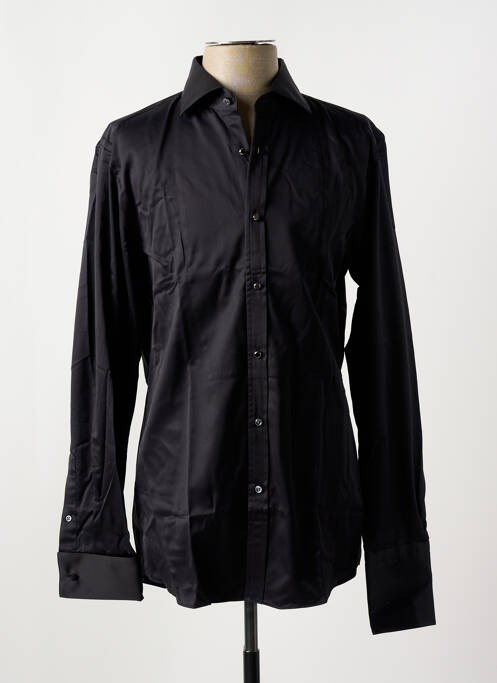 Chemise manches longues noir HUGO BOSS pour homme