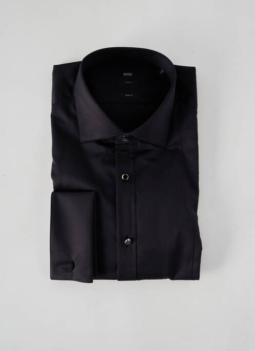 Chemise manches longues noir HUGO BOSS pour homme