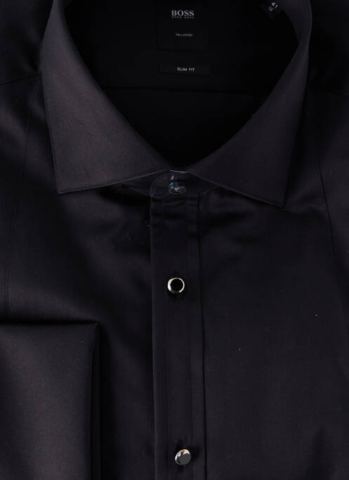 Chemise manches longues noir HUGO BOSS pour homme