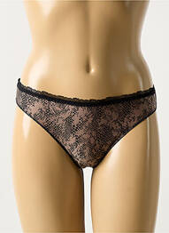 Tanga tissage satiné marron ANTIGEL femme