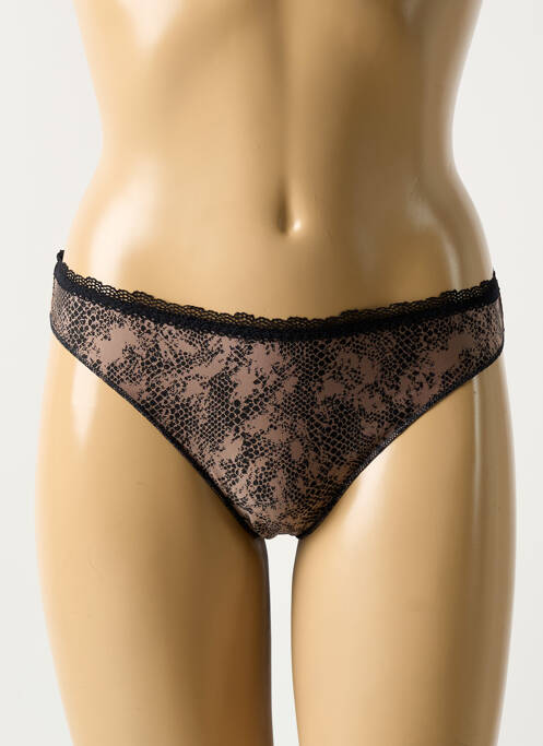 Tanga marron ANTIGEL pour femme