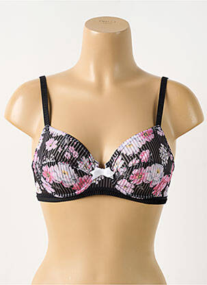 Soutien-gorge tissage tulle haut soutien-gorge emboitant noir ANTIGEL femme
