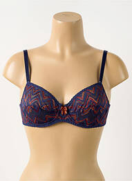 Soutien-gorge légère et transparente haut soutien-gorge emboitant bleu ANTIGEL femme