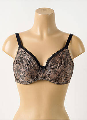 Soutien-gorge effet matière satinée haut soutien-gorge emboitant marron ANTIGEL femme
