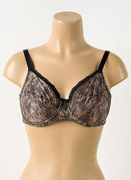 Soutien-gorge effet matière satinée haut soutien-gorge emboitant marron ANTIGEL femme