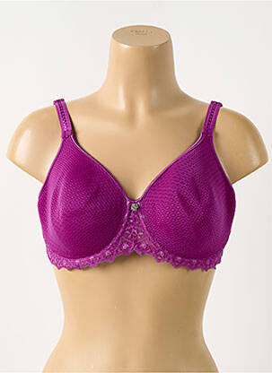 Soutien-gorge effet matière satinée haut soutien-gorge moulé violet 3660620914100 femme