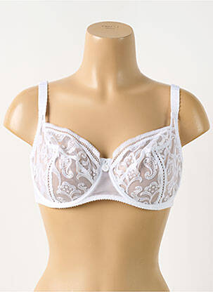 Soutien-gorge effet matière satinée haut soutien-gorge balconnet blanc EMPREINTE femme