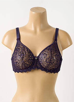 Soutien-gorge effet matière satinée haut soutien-gorge emboitant violet EMPREINTE femme