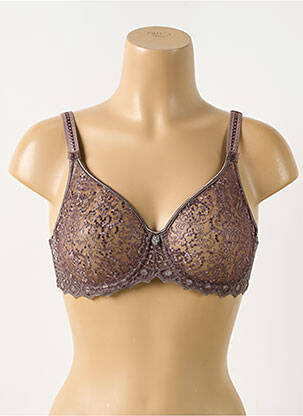 Soutien-gorge bretelle multi position haut soutien-gorge emboitant marron EMPREINTE femme
