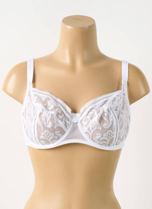 Soutien-gorge effet matière satinée haut soutien-gorge balconnet blanc EMPREINTE femme