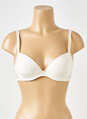 Soutien-gorge effet matière satinée haut soutien-gorge emboitant blanc ANTIGEL femme