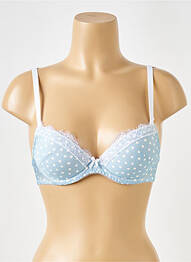 Soutien-gorge effet matière satinée haut soutien-gorge moulé bleu ANTIGEL femme