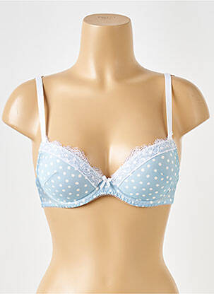 Soutien-gorge effet matière satinée haut soutien-gorge moulé bleu ANTIGEL femme