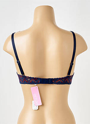Soutien-gorge tissage dentelle haut soutien-gorge moulé bleu ANTIGEL femme