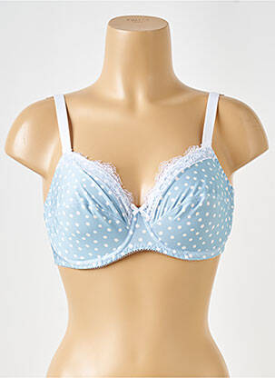 Soutien-gorge effet matière satinée haut soutien-gorge emboitant bleu ANTIGEL femme