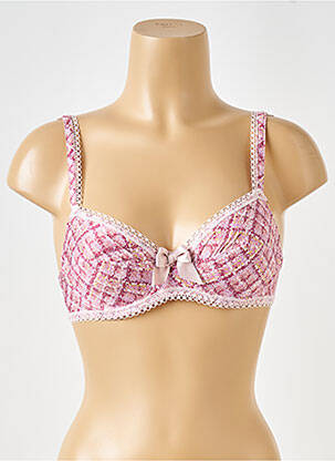 Soutien-gorge effet matière satinée haut soutien-gorge emboitant rose ANTIGEL femme