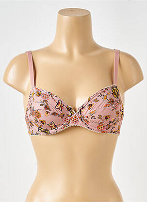 Soutien-gorge effet matière satinée rose ANTIGEL femme