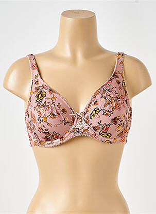 Soutien-gorge effet matière satinée haut soutien-gorge emboitant rose ANTIGEL femme