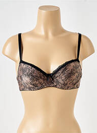 Soutien-gorge effet matière satinée haut soutien-gorge emboitant marron ANTIGEL femme