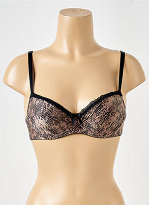 Soutien-gorge effet matière satinée haut soutien-gorge emboitant marron ANTIGEL femme