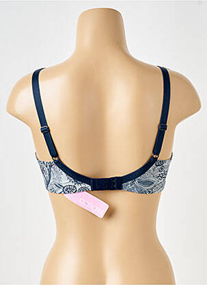 Soutien-gorge effet matière satinée bleu ANTIGEL femme