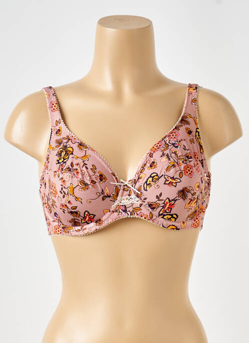 Soutien-gorge effet matière satinée haut soutien-gorge emboitant rose ANTIGEL femme