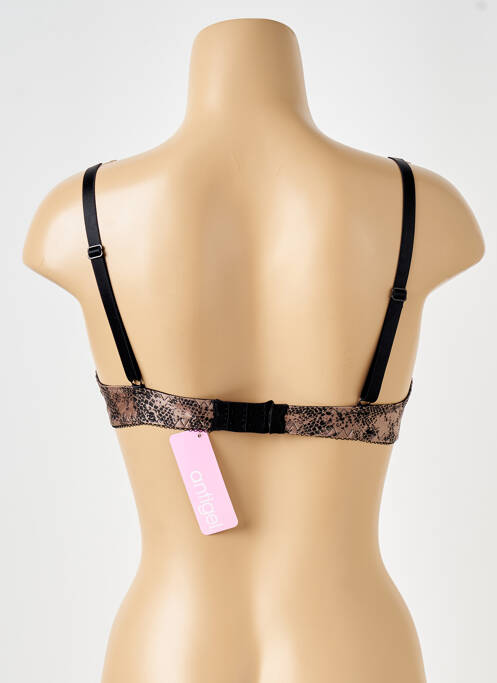 Soutien-gorge effet matière satinée haut soutien-gorge emboitant marron ANTIGEL femme