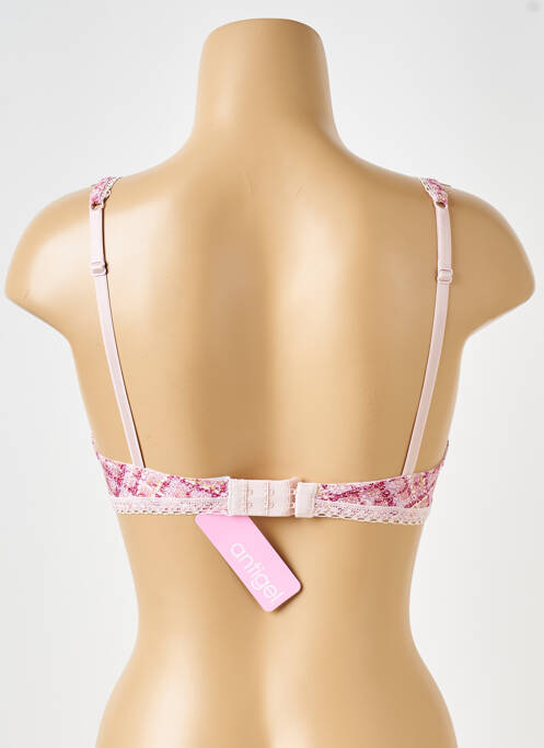 Soutien-gorge effet matière satinée haut soutien-gorge moulé rose ANTIGEL femme
