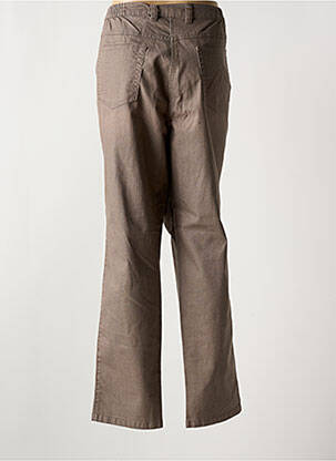Pantalon droit stretch taille normale marron ADELINA BY SCHEITER femme
