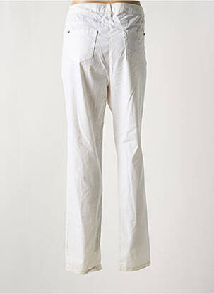 Pantalon droit tissage popeline taille normale blanc EVER EASY BY JAC JAC femme