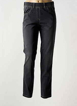 Jegging tissage popeline taille normale noir ADELINA BY SCHEITER femme