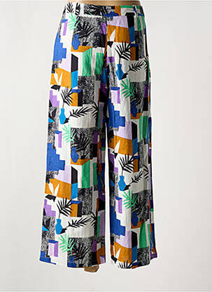 Pantalon large fermeture zippée sous rabat boutonné taille normale bleu LA FIANCÉE femme