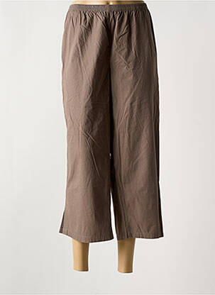 Pantacourt taille élastique taille normale marron AGATHE & LOUISE femme