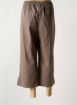 Pantacourt taille élastique taille normale marron AGATHE & LOUISE femme
