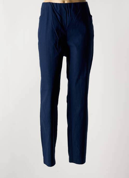 Pantalon droit bleu ADELINA BY SCHEITER pour femme