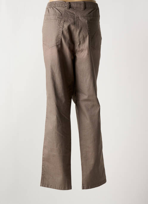 Pantalon droit marron ADELINA BY SCHEITER pour femme