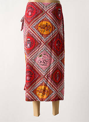 Jupe longue imprimé fantaisie rouge SURKANA femme
