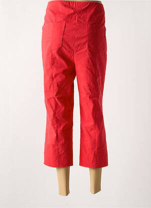 Pantacourt stretch taille normale rouge ADELINA BY SCHEITER femme
